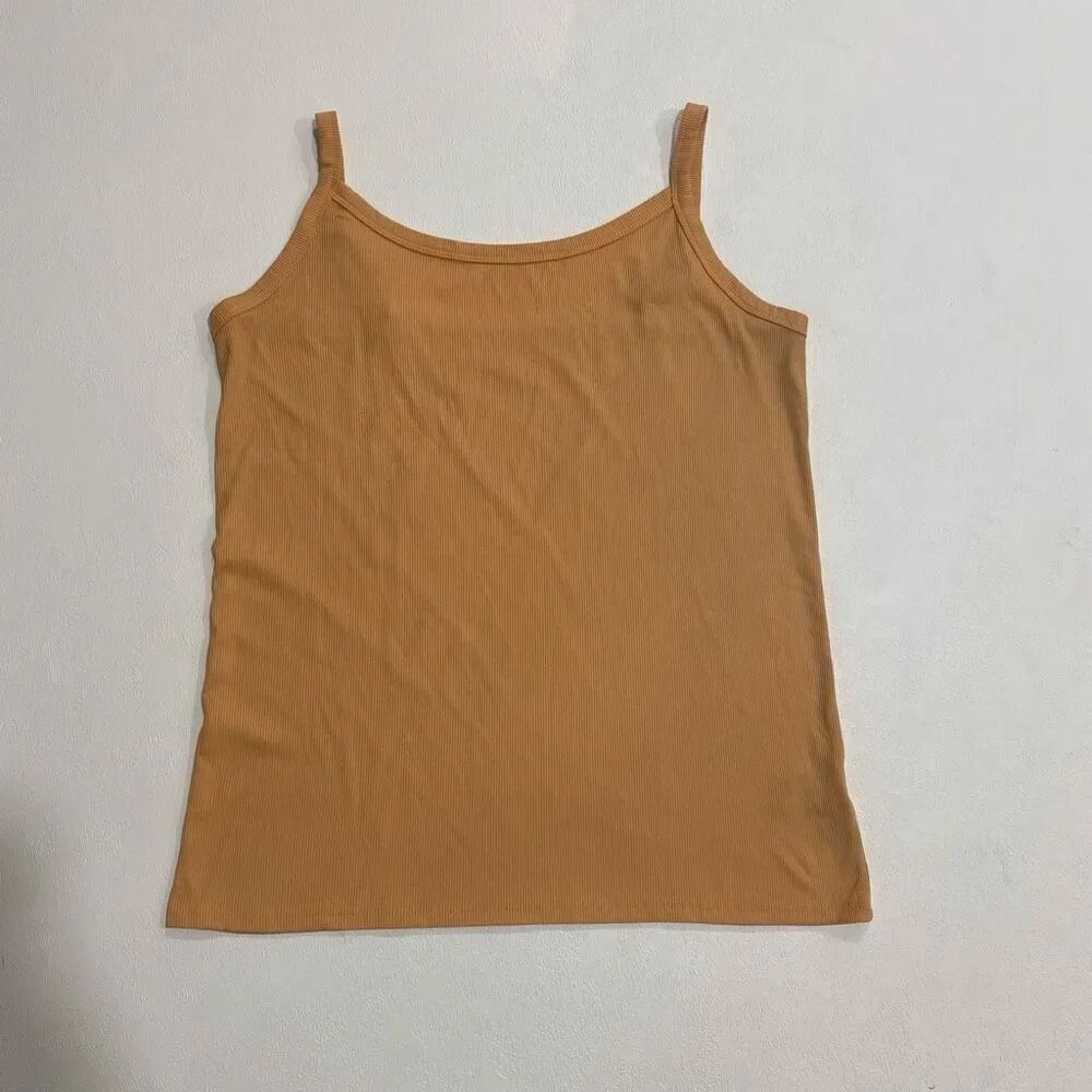 No Boundaries Ribbed Mustard Yellow Cami Tank Top XXL (19)